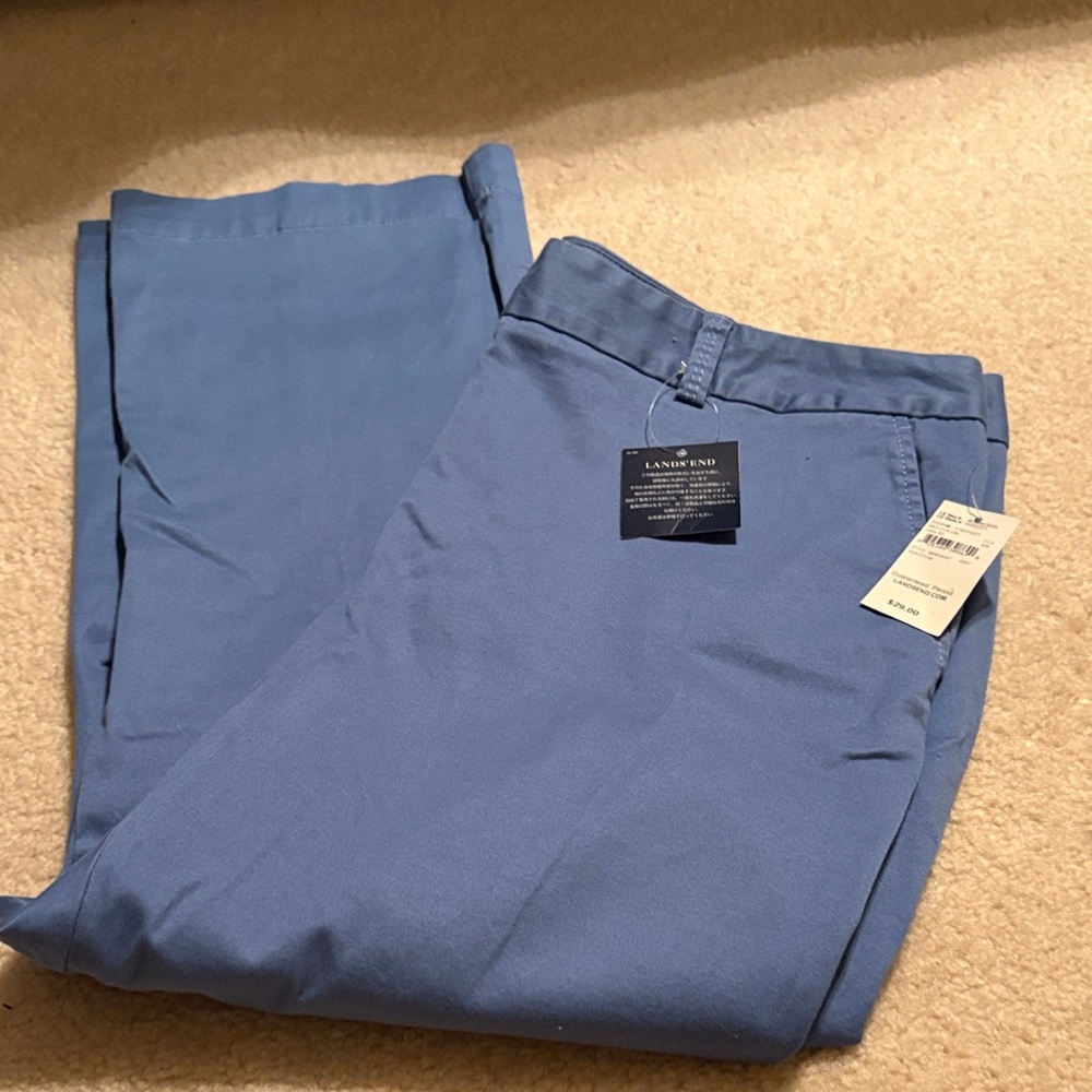 Lands' End Women’s Pants in Slate Blue Size 14 - Fit 2